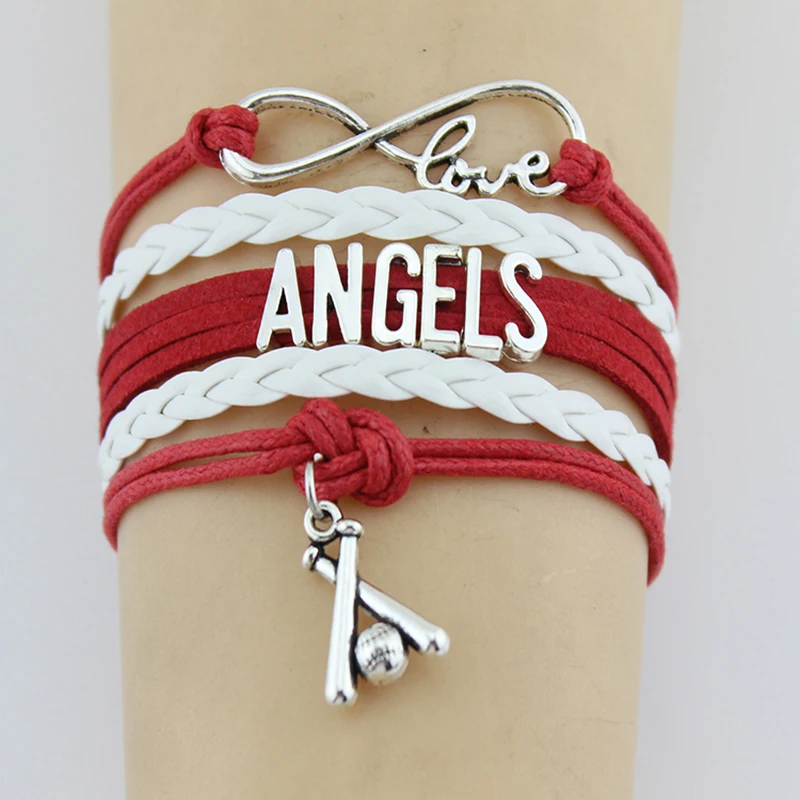 Новый дизайн Бесконечность Любовь Ангелы бейсбольный браслет ручной работы
