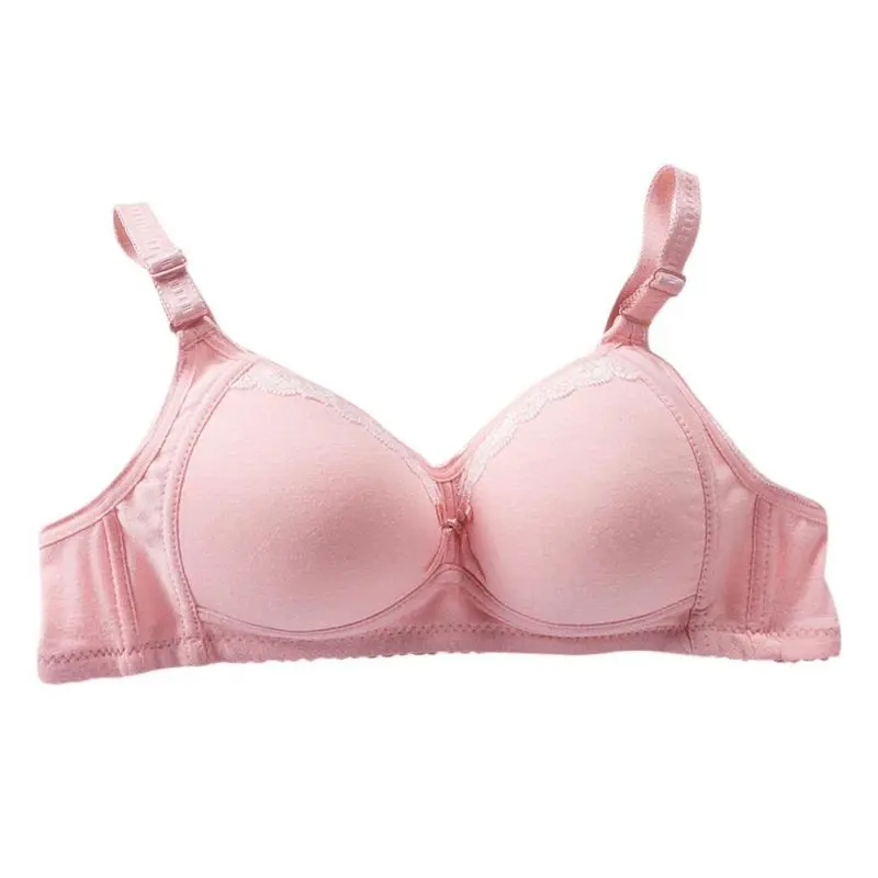 

Push UP Wire Free Cute Bra Gather Adjustable Underwear For Women Newest B Cup Solid Color
