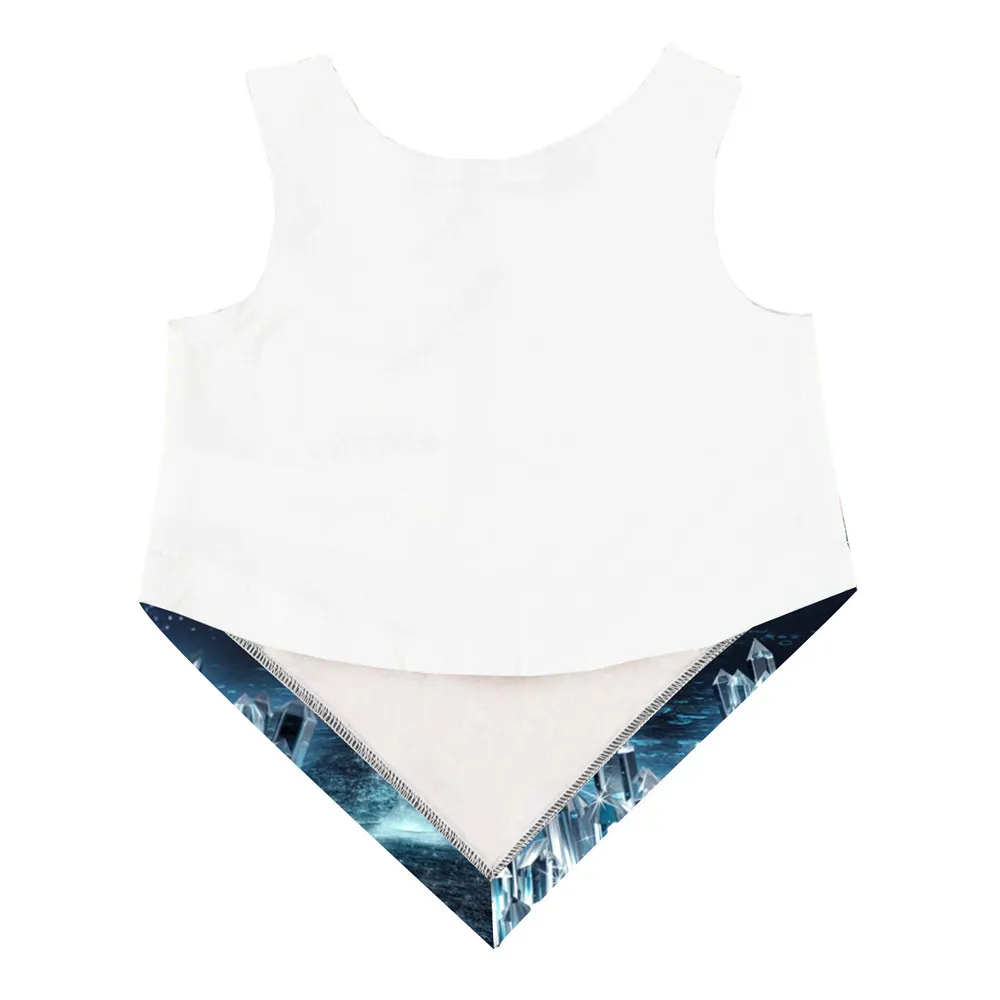 Детские Летние Стильные красивые брендовые топы с принтом единорога детская