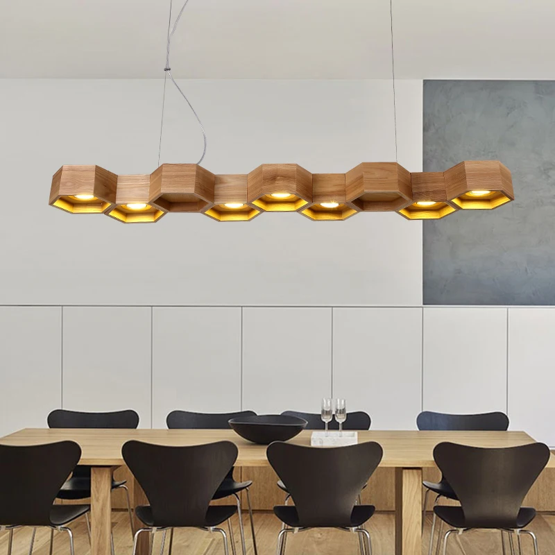 Деревянные подвесные светильники для столовой ресторана | Лампы и освещение