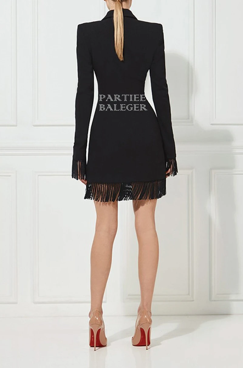 PB Новое поступление модное сексуальное элегантное платье с кисточками и