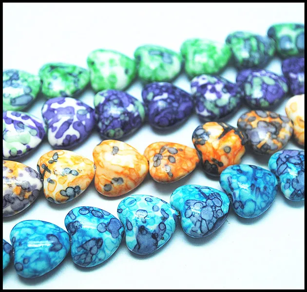 

60 pieces/lot fashion jasperr stone fashion jewelry beads diy size 14mm green purple blue yellow