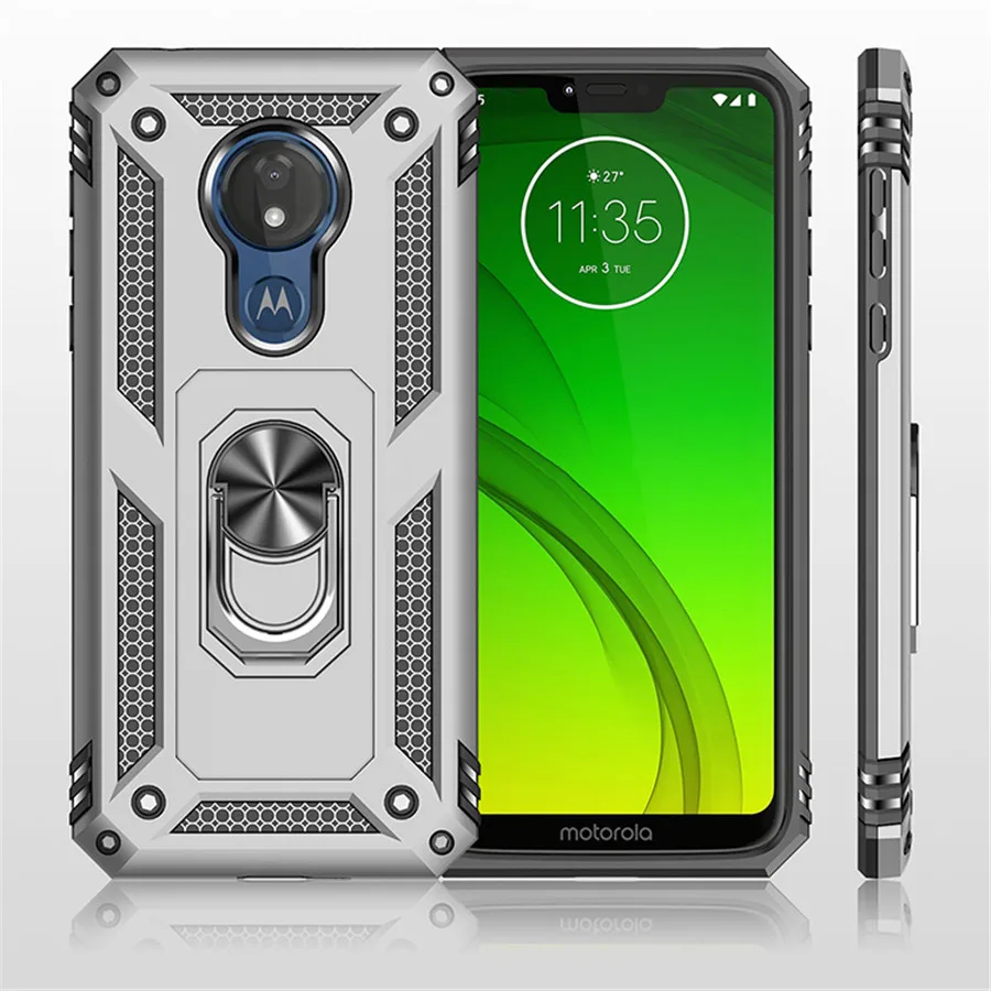 Военный ударопрочный чехол для телефона Motorola Moto G7 Power shell кронштейн жесткий
