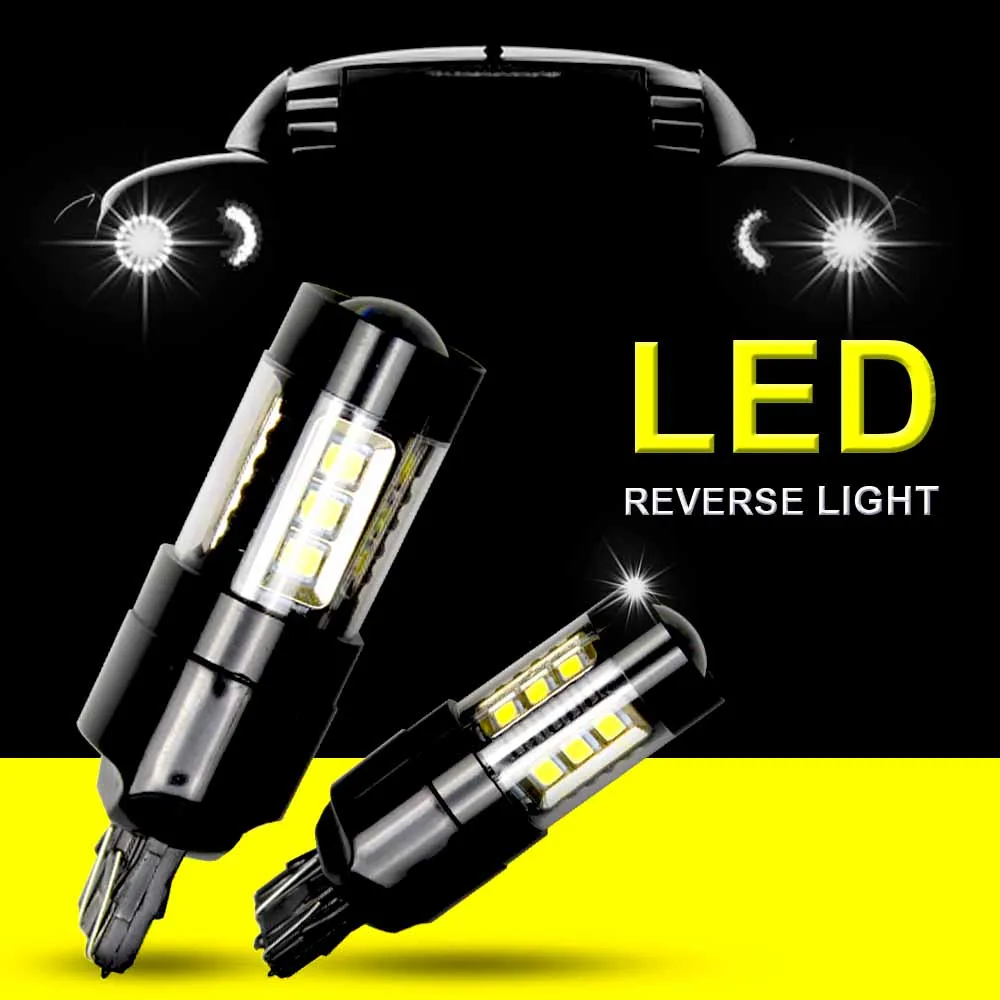 2x T20 7443 7440 80W 16LED Car Front Fog Light Vehicle 360° Headlight Super Bright Head Light Car Vehicle Automobile Accessories