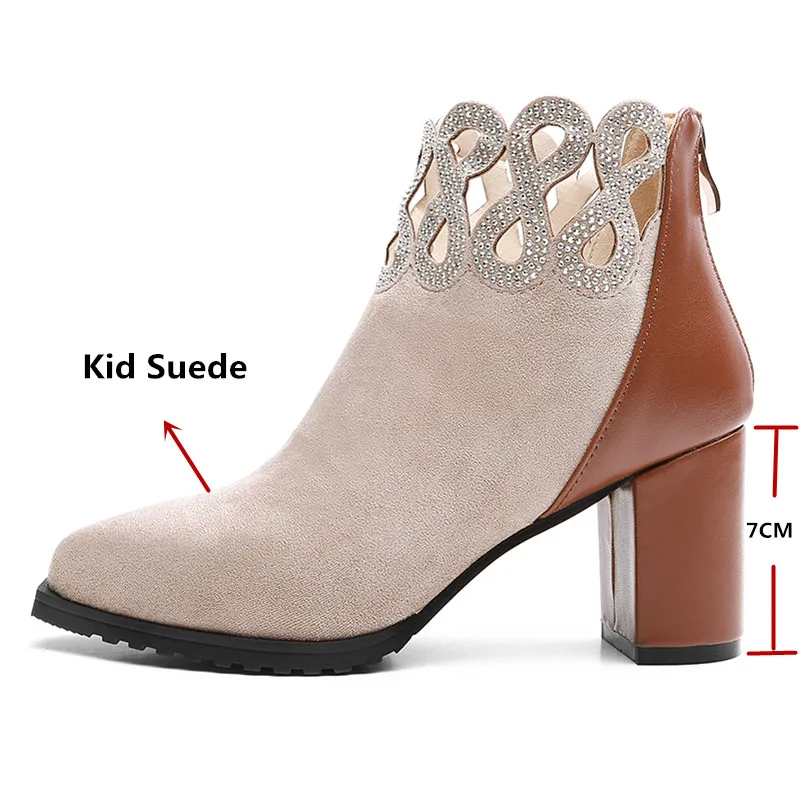 Женские ботильоны FEDONAS черные сапоги до бедра на высоком каблуке обувь для