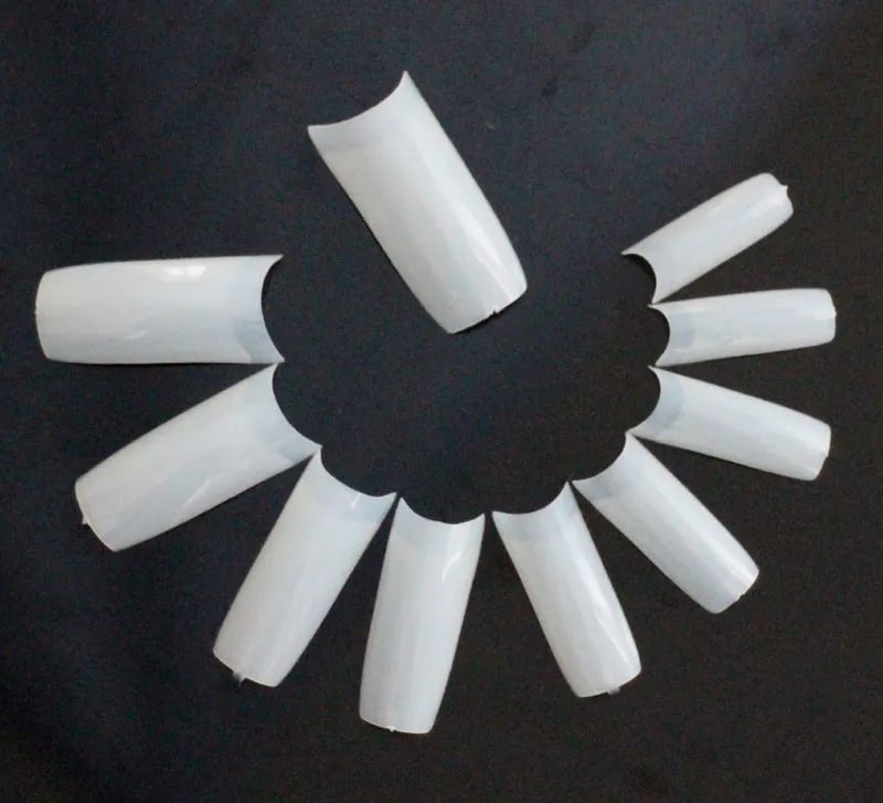 100 шт./лот хит продаж натуральные белые французские накладные ногти акриловые для