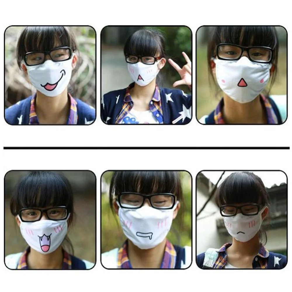 1 шт. модная Милая противопылевая маска Kpop хлопковая маска для губ Emotiction Masque Kpop Masks аниме мультфильм рот Муфельная маска для лица