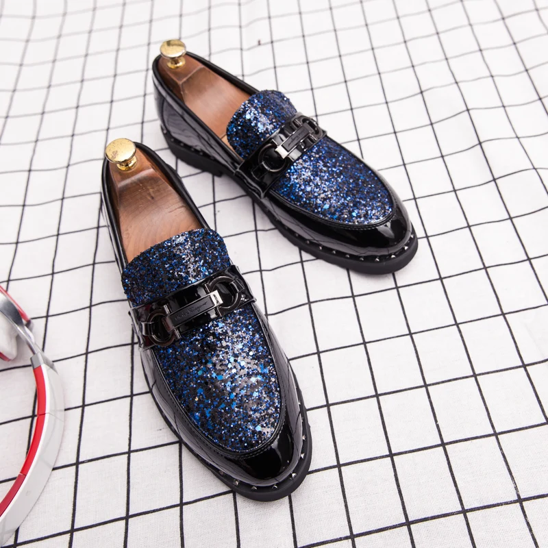 Thestron Men Loafers Casual Shoes Leather Fashion Footwear Blue Black Slip-On Mens Brand Designer | Обувь