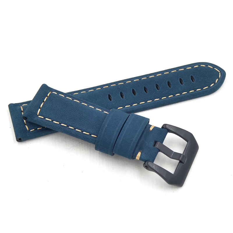 2020 Handmade Genuine Leather Watch Band Bracelet Cowhide Men Strap Fashion 22MM 24mm Belt Steel Metal Pin Buckle For Pam111 441 | Наручные