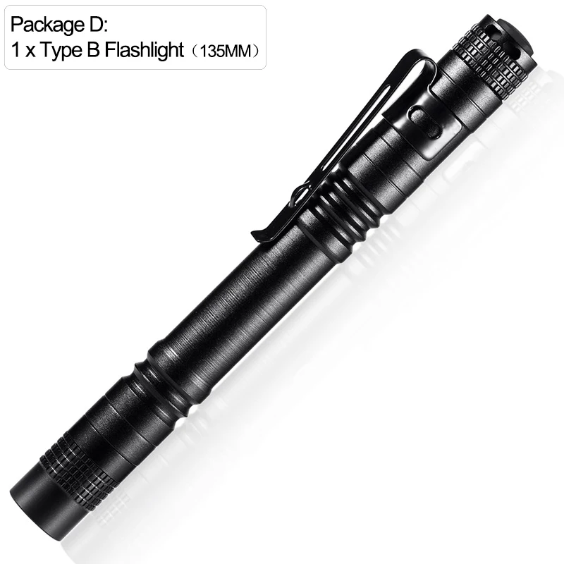 Package D Pocketman 4 x Мини светодиодный светильник-вспышка, набор ручных ручек, маленький портативный светильник Linterna 2000 лм, карманный фонарь для кемпинга, рыбалки - Испускаемый цвет: Package D