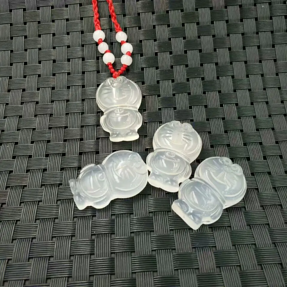 Подвеска в виде кошки из натуральной Нефритовой целлюлозы | Украшения и