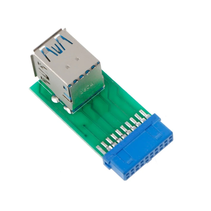 Внутренний 20Pin до 2 USB 3 0 Женский адаптер конвертер PCB плата расширитель