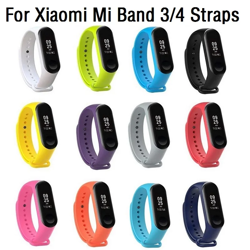 

VSKEY 10 шт Мягкий силиконовый смарт-ремешок на запястье для Xiaomi Mi Band 4 браслет Mi band 3 замена аксессуары