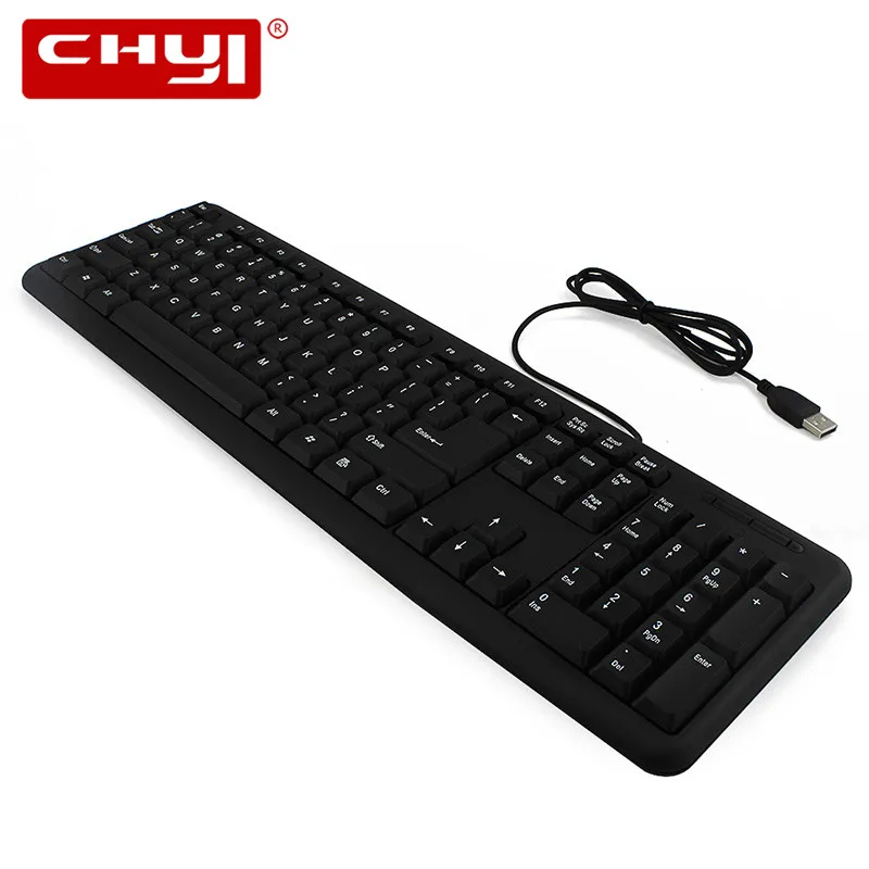 Проводная клавиатура 104 клавиш с кабелем 134 см эргономичная мультимедийная для ПК