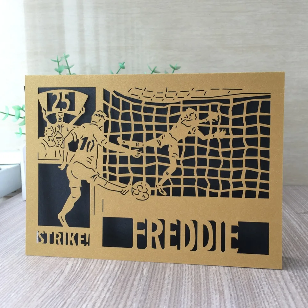 

35pcs/lot Hotsale football Theme Party Paper Invitation Card Birthday Party Decorations Kids Baby Shower Supplies Party Favors