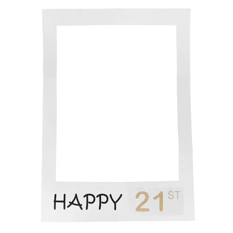 4 Бумага Photo Booth Реквизит Фото Рамка 1st 16th 18th 21st 30th 40th 50th 60th 70th 80th Юбилей украшения для вечеринки в честь Дня рождения подарок - Цвет: 4