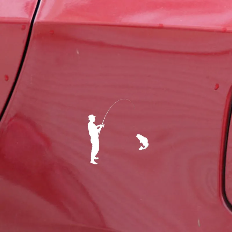 YJZT 15 4 см * 16 5 забавная рыболовная жизнь виниловая наклейка автомобильная для