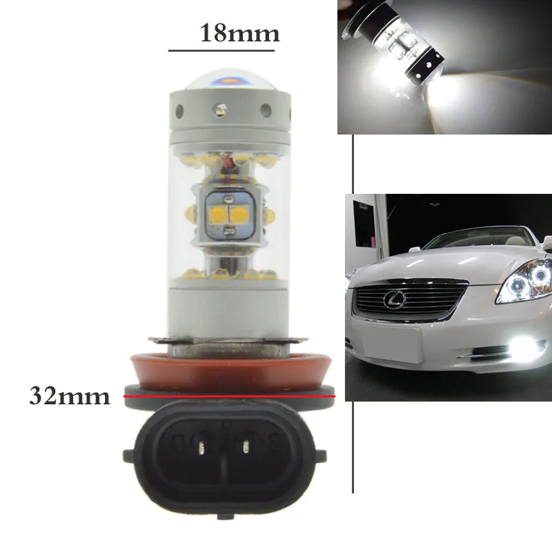 2 шт. высокое Мощность 1200LMS белый H16 140W 28-CREE XQB/SHARP Чип светодиодный лампы для