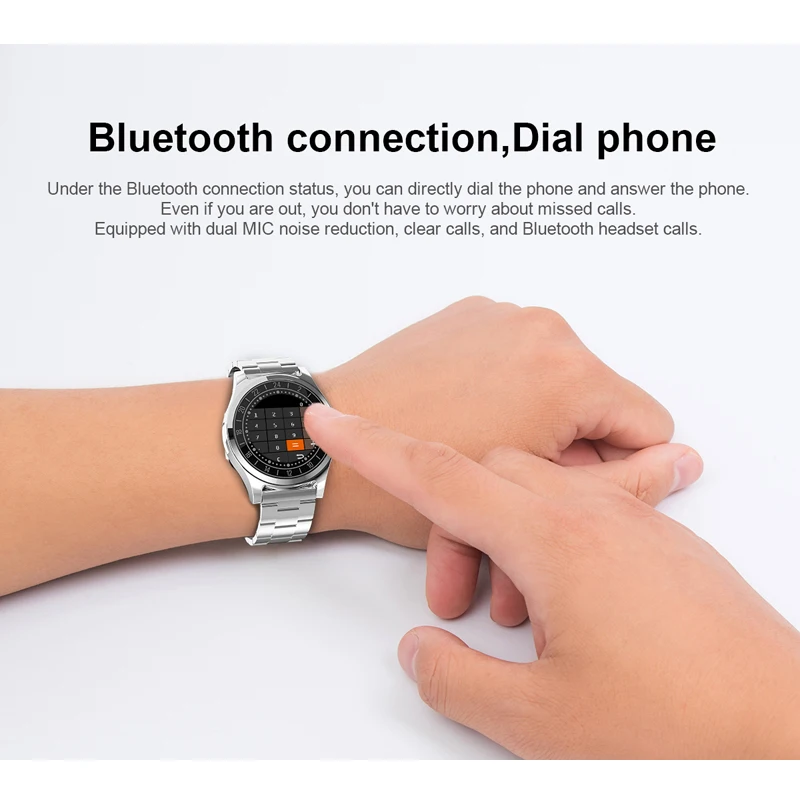 LYKRY Bluetooth Смарт часы для мужчин наручные вызова сердечного ритма приборы