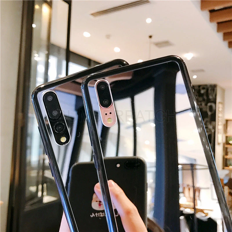 Силиконовые зеркало для макияжа чехол для huawei P30 P20 mate 20 Y5 Y6 Pro Y9 Nova 3 3i чехол на honor 9 10 lite 7A 7C 8A 8X 8C крышка