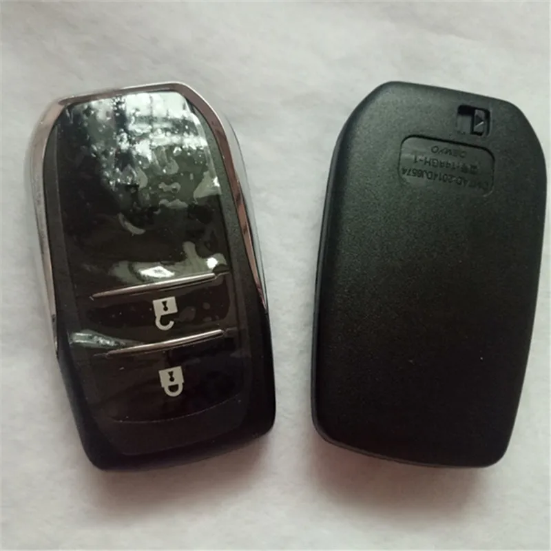 2 Кнопки Чехол для ключей DAKATU с логотипом 2 и 3 кнопками, подходит для Toyota Camry Highlander RAV4, брелок для ключей с невырезанным лезвием - Количество кнопок: 2 Кнопки