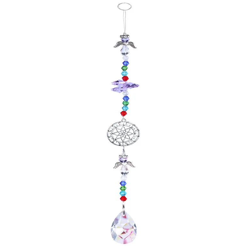 H& D Радуга изготовления ангел-хранитель Suncatcher чакра Висячие Хрустальные Окна солнце Catcher коллекционный Декор Рождественский подарок
