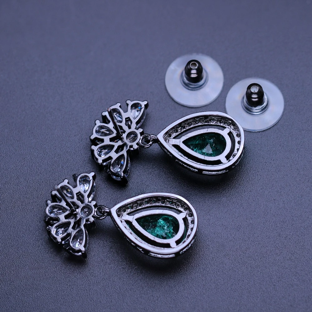 Newranose Women Stud Earrings Natural Crystal Zircons Pave CZ Zirconas Femme Brincos fr Fashion Jewelry EFX017402 | Украшения и