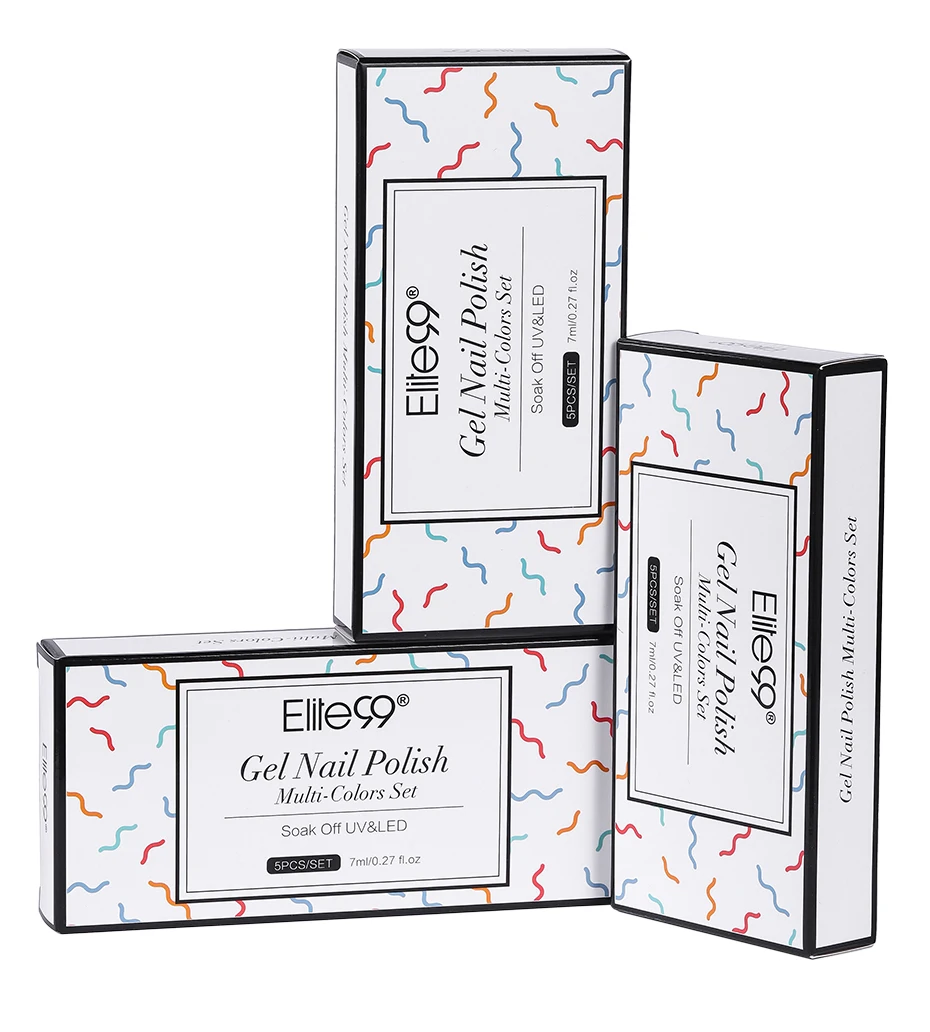Elite99 5 шт./лот Nail Art Дизайн Маникюр 7 мл Soak Off эмали гель для ногтей UV гель лак для ногтей лак телесного цвета Однотонная одежда гель Лаки