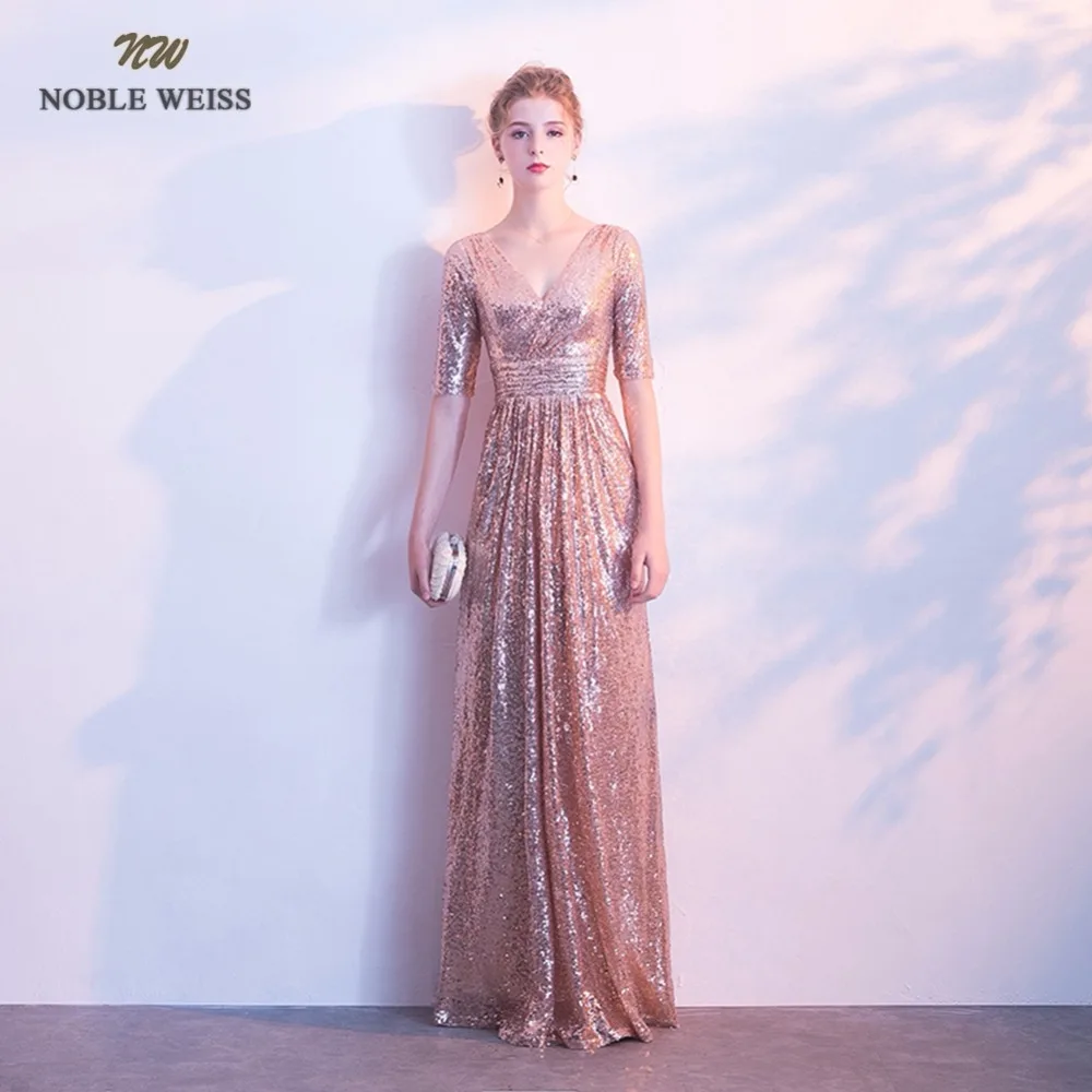 Благородные WEISS сексуальные платья выпускного вечера 2019 блесток Vestido De Formatura до