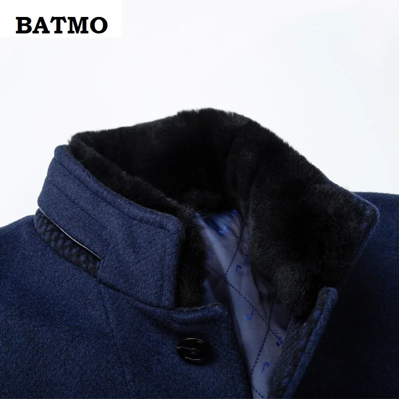 BATMO 2018 Новое поступление высококачественный шерстяной плащ с воротником из