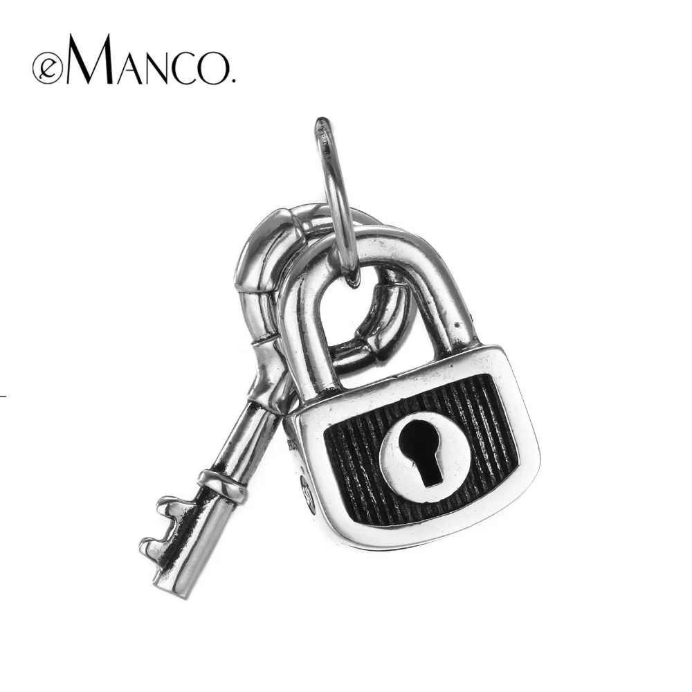 E Manco 925 пробы серебряный замок кулон ожерелье оптовая продажа Романтическая