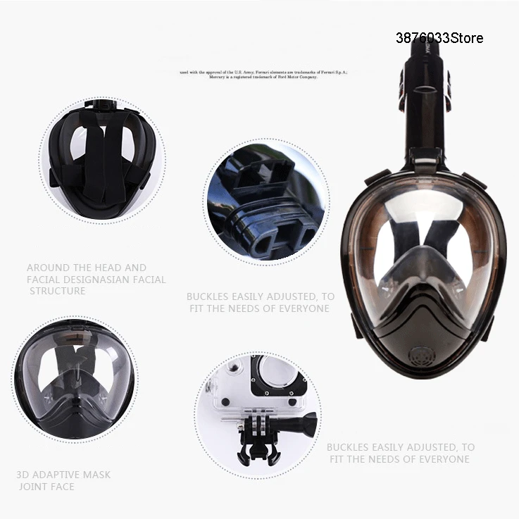 Маска для дайвинга маска подводного плавания с панорамным видом на все лицо