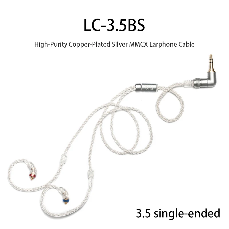LC-3.5BS FiiO LC-3.5BS LC-2.5BS высокой чистоты с медным покрытием Серебряный MMCX кабель для наушников 45 см для uBTR/BTR1/BTR3/FH9/F9 pro LC 3.5BS - Цвет: LC-3.5BS