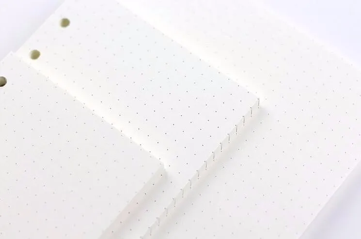 A5/A6 черная и Wahite спираль блокнот наполнитель бумага для Filofax Диарио планировщик внутренние страницы сменного переплета книжная бумага
