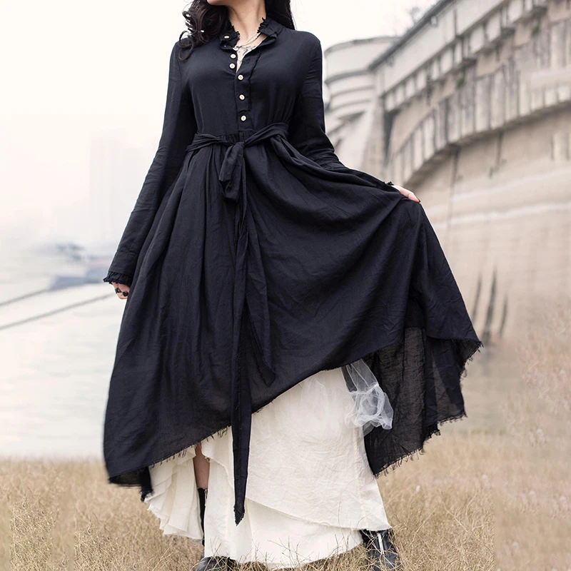 Женское асимметричное плиссированное платье двойка с отложным воротником и