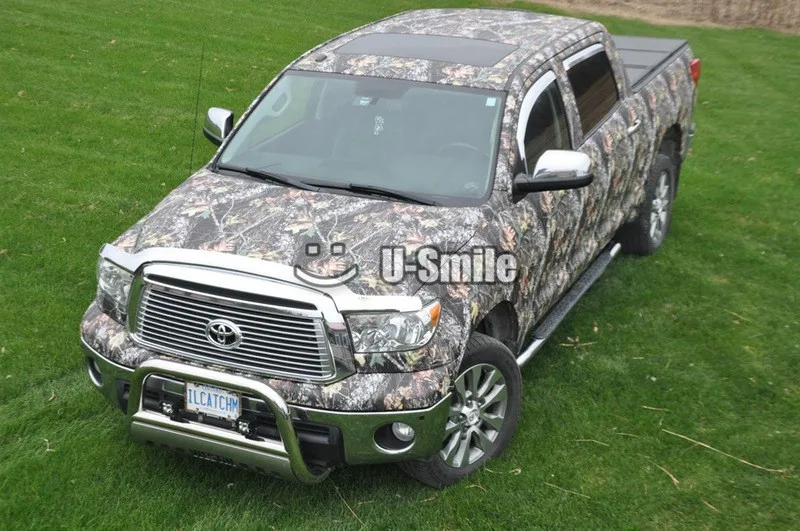 Желтый лист Realtree камуфляжная виниловая пленка для отделки автомобиля Наклейка