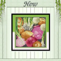 the onion11ct counted printed on canvas dmc 14ct cross stitch kitsembroidery set needleworkdining house home wall decoration