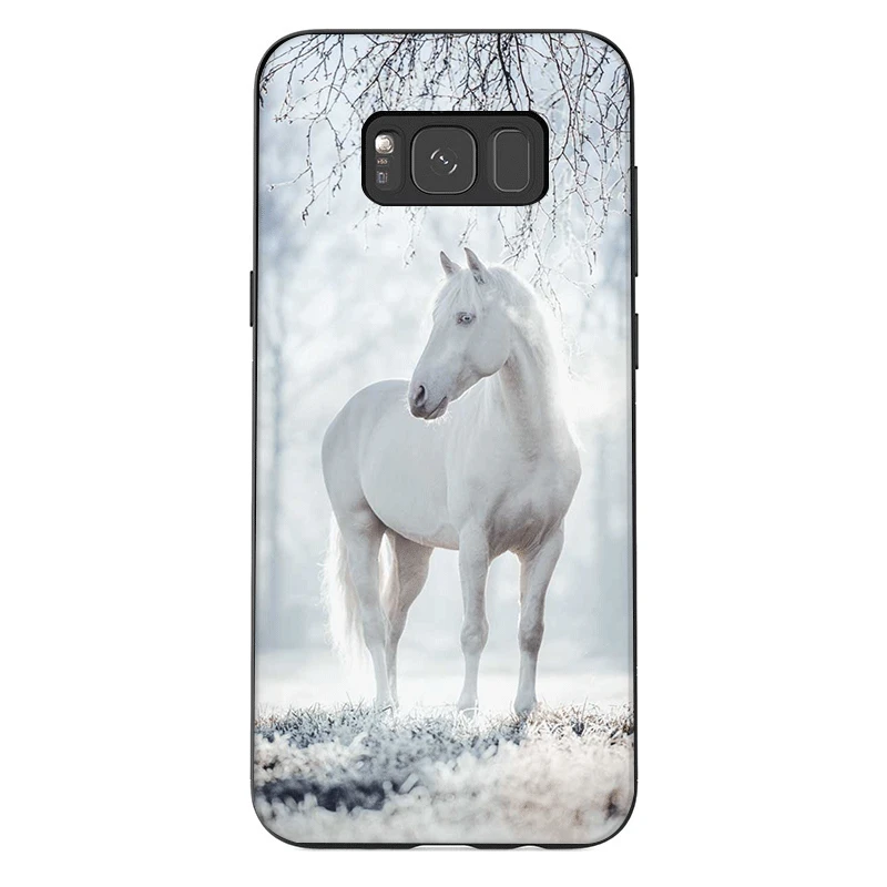 Силиконовый для мобильных телефонов Чехол Красота лошадь для Samsung Galaxy A3 A5 A6 A7 A8 A9 A10 A20 A30 A40 A50 A70 M10 M20 M30 M40 J6 крышка - Цвет: B8