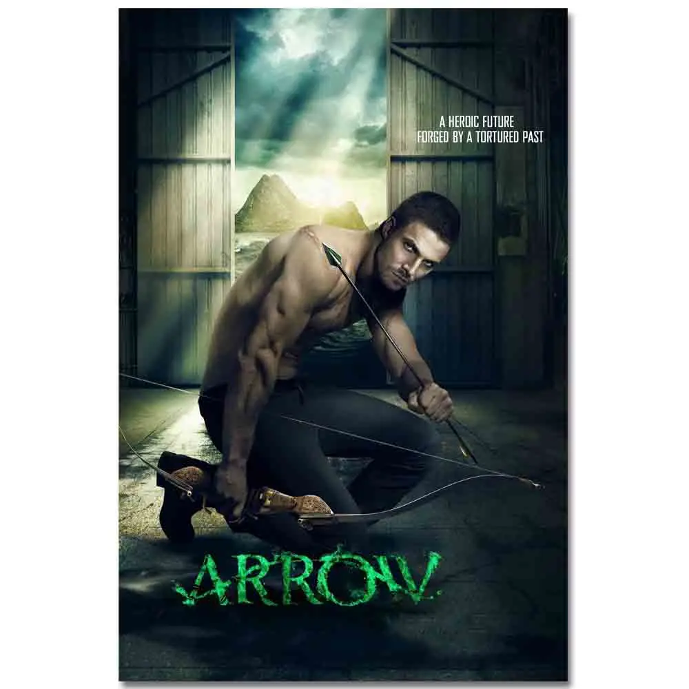 Постер к фильму Стрела книги по искусству шелковая принтованная ткань ТВ серии