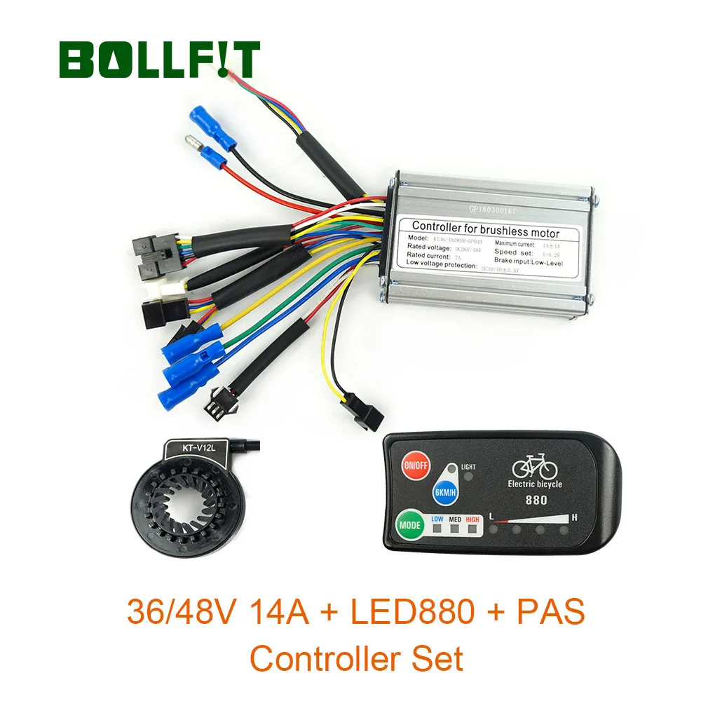 36V48V 250W 350W 14A контроллер LED880 дисплей измеритель PAS набор E-bike конверсионный