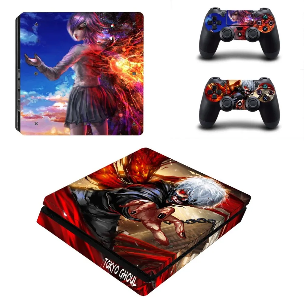 Виниловая кожа PS4 тонкая кожа Наклейка Токийский Гуль наклейка s для PS4 тонкий консоль и контроллер