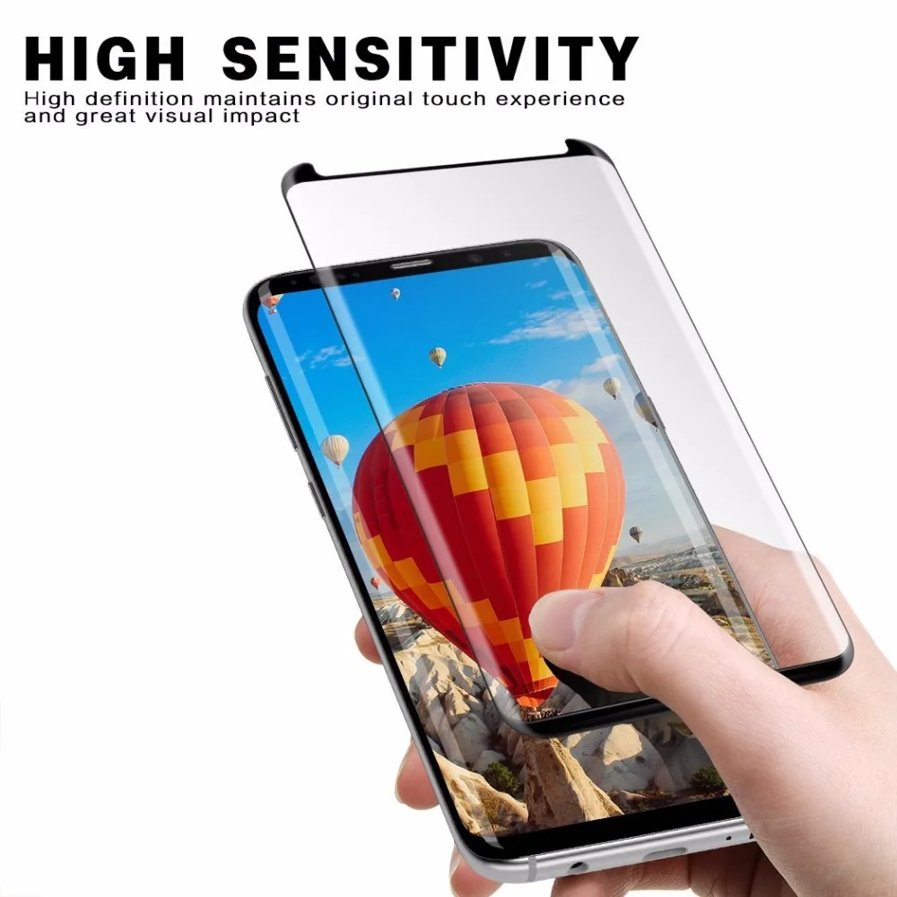 Закаленное изогнутое защитное 3d-стекло для samsung galaxy S8 note 8 9 S9 Plus | Мобильные