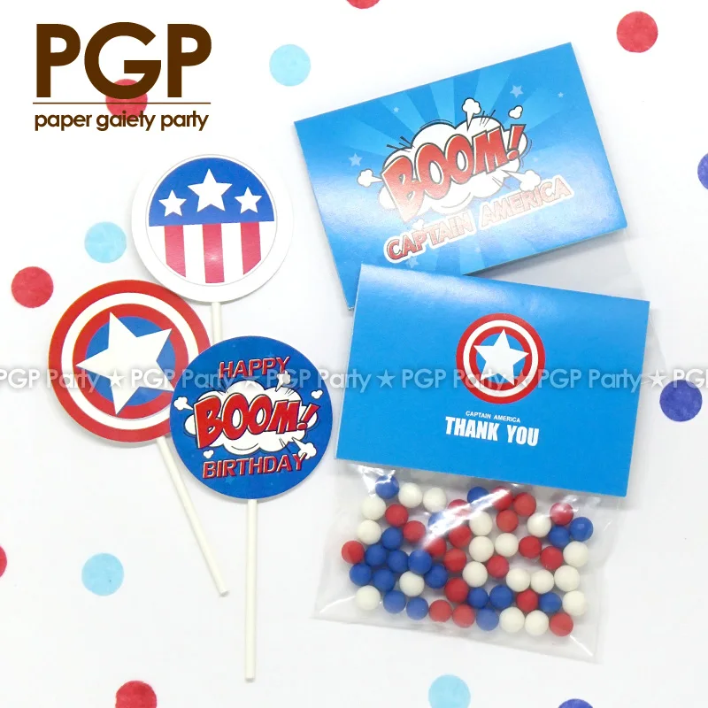 [PGP] супергерой конфеты коробка мешок торт Топпер Супермен Бэтмен Лига