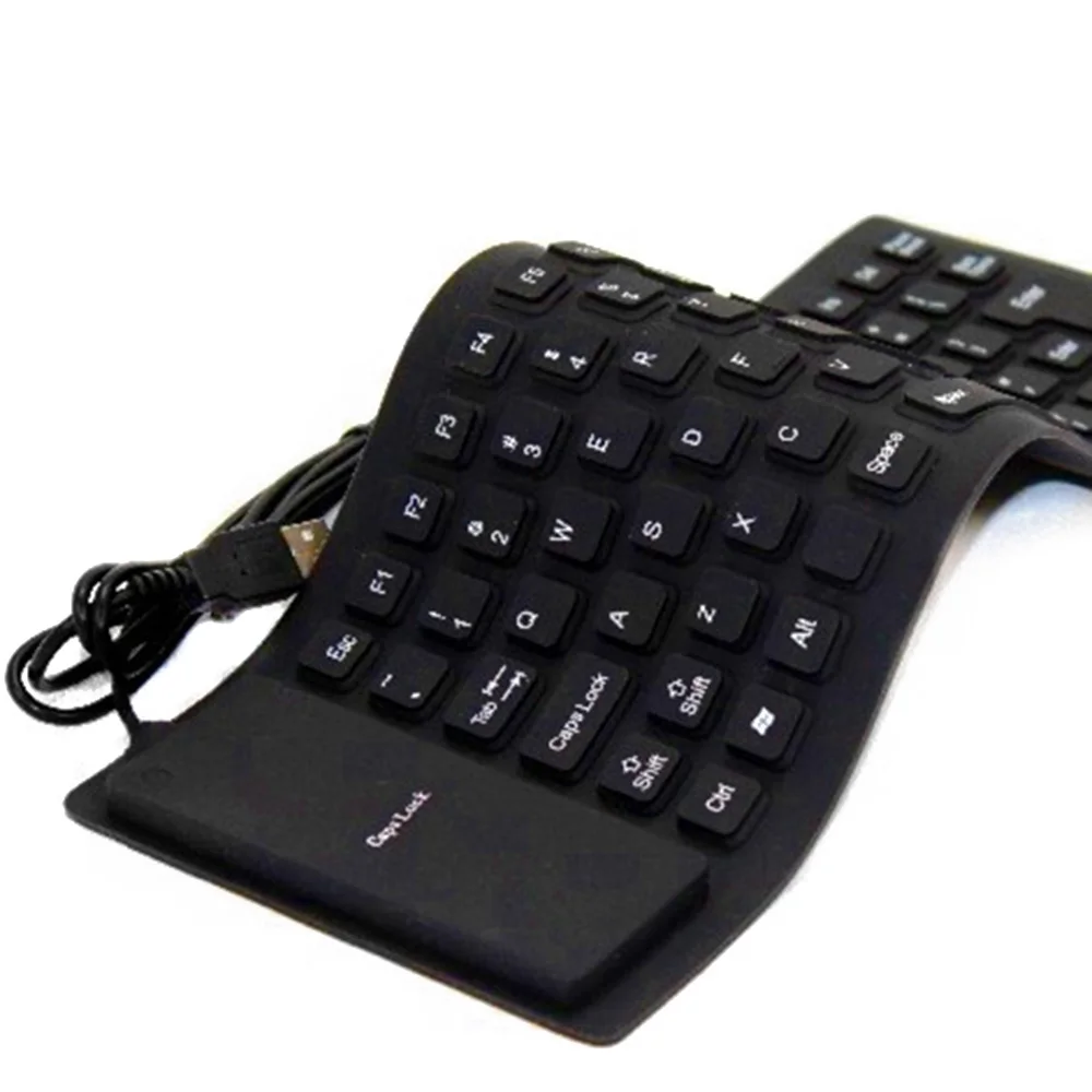 Силиконовая мини игровая клавиатура гибкая водостойкая Портативная USB для