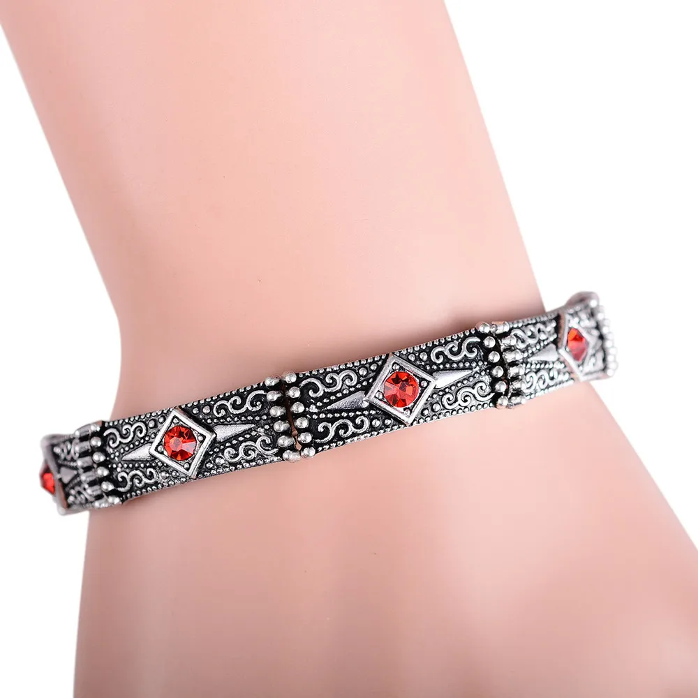 Винтажные богемные женские браслеты-шармы Серебрянные украшения в античном