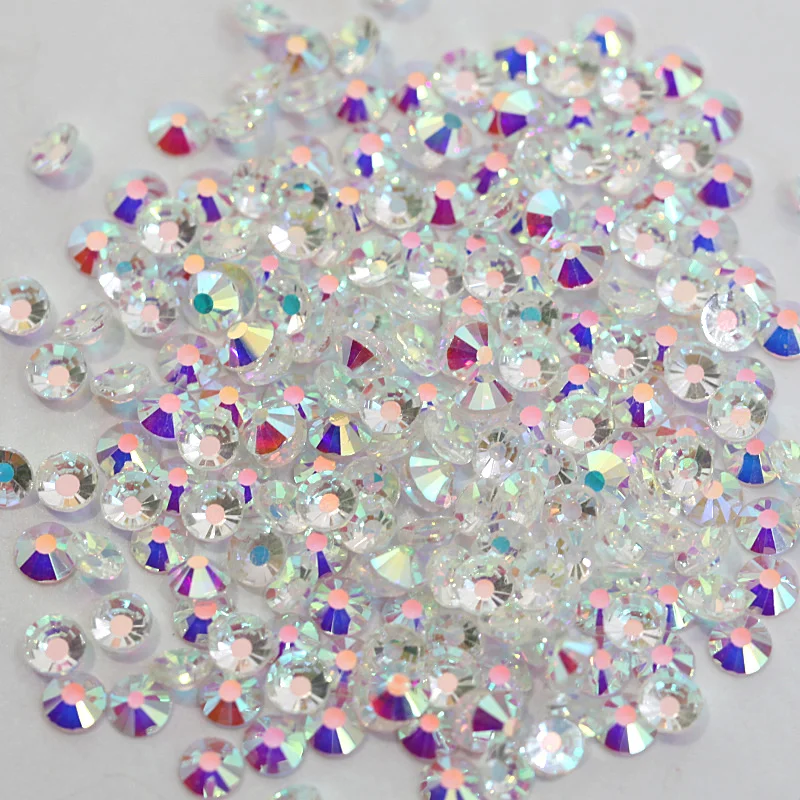 Смешанные размеры прозрачный AB не горячей фиксации горный хрусталь SS3 SS16