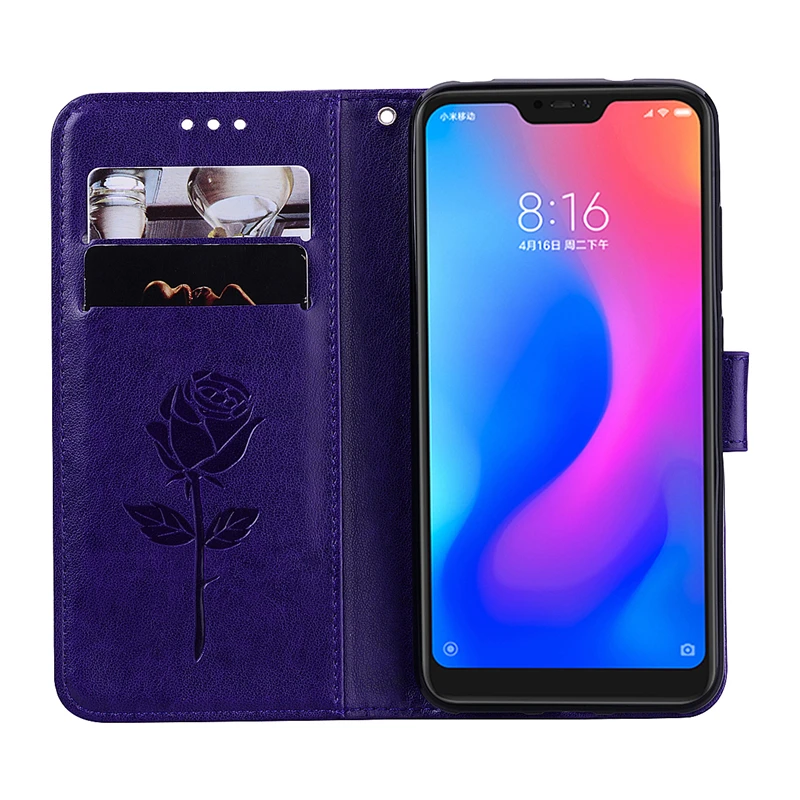 Двойной розовый кожаный чехол для Xiaomi mi A2 Lite A1 Red mi 5 Plus 6A 6 Pro S2 Note 5 Pro 5A Prime Note 4 4X 4A 3S Pocophone F1 Funda
