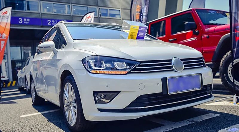 Светодиодная передняя фара для vw golf Sportsvan 2016 2017 2018 drl поворотный сигнал H7|Фара авто