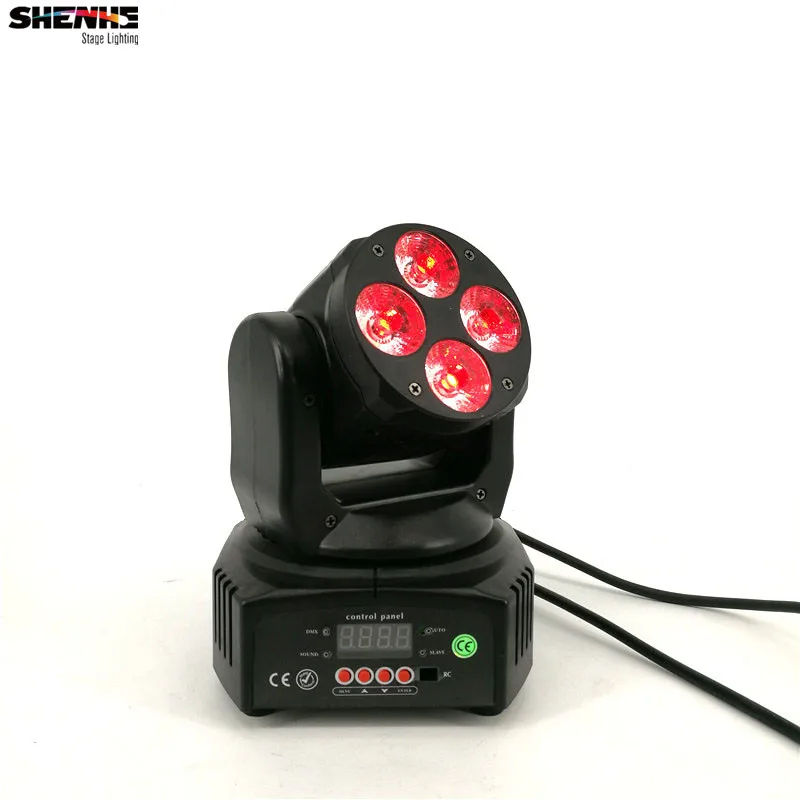Мини светодиодный движущаяся головка 4x18 Вт RGBWA+ UV 6в1 Светодиодный прожектор идеально подходит для DJ/Disco/событий движущаяся головка освещения