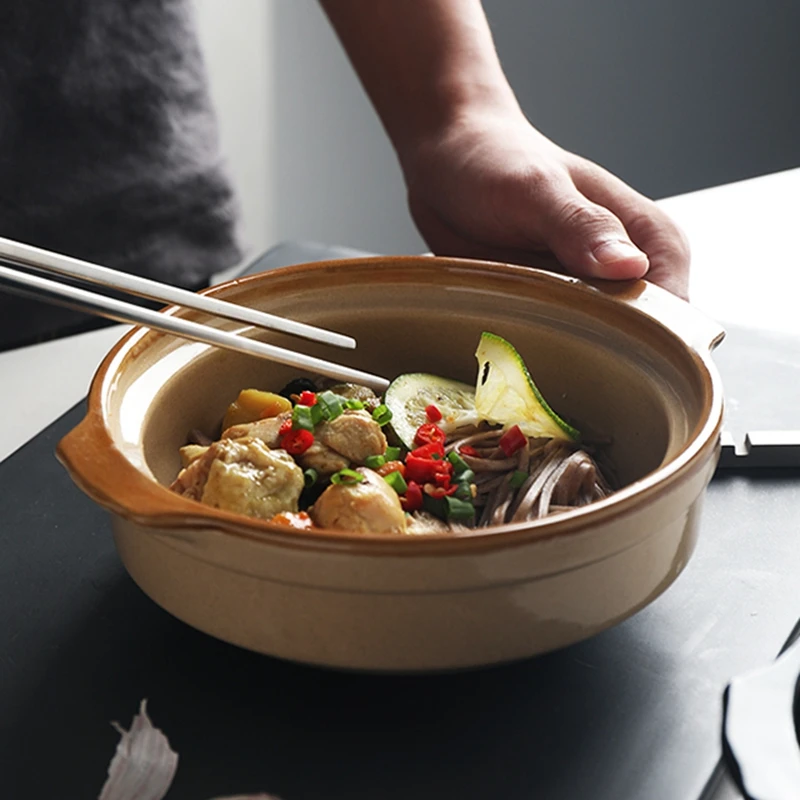 500 мл японский мини керамический набор кастрюль для кухни блюдо глиняный камень